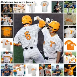 NEW Wears NCAA Custom Tennessee Volunteers Stitched College Baseball Jersey 4 Jay Charleston 12 Ricky Martinez 9 Justin Ammons