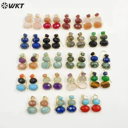 Ear Cuff WKTE736 WKT 2023 Jewelry Making Earring Cute Style Natual Gemstone Gold Plated Supplies For Lady Retro Party Fashion SALE 231005