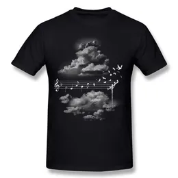 Luxury Man 100% Cotton Music Gives Wings Tee-Shirts Man O Neck Black Short Sleeve T-Shirt Plus Size Printed On Tee-Shirts280a