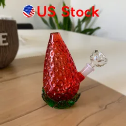 4.5-Inch Small Red Strawberry Bong with 10mm Female Joint
