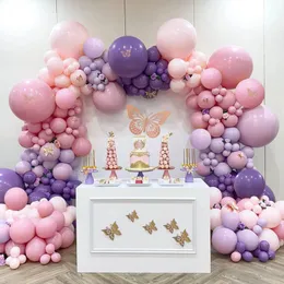 Outros suprimentos de festa de evento Roxo Balões Rosa Garland Arch Kit Macaroon Latex Ballons Casamento Festa de Aniversário Decoração Crianças Adulto Menina Baby Shower Ballon 231005