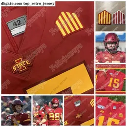 American College Football Wear 2020 Iowa State Cyclones Jack Trice Patch Brock Purdy Blake Clark Hunter Dekkers Hayes Gibson Aidan Boumman NCAA College Football Jers