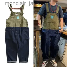 Men's Jeans Men Clothing 2022 Bib Overalls Trousers Mens Cargo Work Pants Functional Multiple Pockets Denim Pant Coveralls Men Jeans J231006