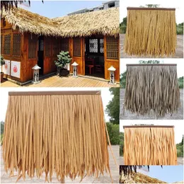 Decorative Flowers Wreaths Pavilion St Thatch Plants Fake Artificial For Outside Simation Thatched Roof Garden Decor Drop Delivery Hom Dhgkv