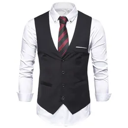 6xl Big Size Mens Black Blue Red Dress Vest Waistcoat för män ärmlös blazer Business Casual Suit Vests Formella Chaleco Hombre 2325m