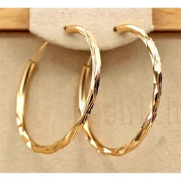 Hoop & Huggie Trendy Large Earrings For Women Gold Filled Geometry Concave And Convex Pageant Fashion Jewelry281V