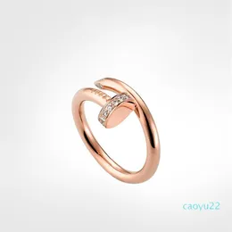2021 дизайнерские кольца классические роскошные дизайнерские украшения женские кольца кольцо для ногтей Титановая сталь позолоченная никогда не выцветает Not314F