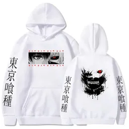 メンズフーディーズスウェットシャツアニメTokyo Ghoul Hoodies Ken Kaneki Graphic Printed Sweatshirts Men Casiual Hip Hop StreetwearカップルPulloversルーズフーディー231006