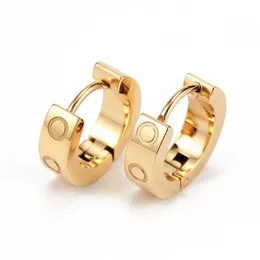 Orecchini d'amore in oro rosa 18 carati in acciaio al titanio per donne squisiti orecchini semplici e alla moda da donna, gioielli regali301y