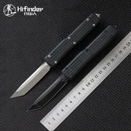 Hifinder d2 lâmina alça de alumínio acampamento sobrevivência ao ar livre edc caça ferramenta tática jantar faca cozinha