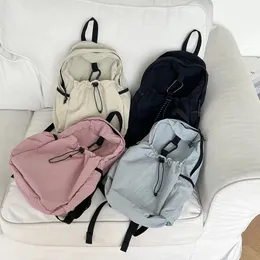 School Bags Backpack Casual Capacity Backpacks Large For Nylon Schoolbag 2023 Travel Women Solid Fashionable Hylhexyr Color 231005