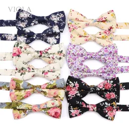 Bow Ties 100 Algodão Floral Pai Criança Bowtie Define Chic Homens Mulheres Crianças Borboleta Linda Festa Jantar Casamento Gravata Presente Acessório 231005