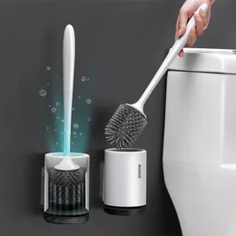 Portaspazzole per WC Scopino e supporto per WC in silicone TPR Strumenti per spazzole per la pulizia di scarico rapido per WC WC domestico Set di accessori per il bagno 230926