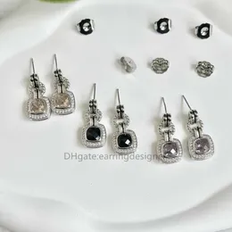 Brincos elegantes bijoux brinco de luxo designer de luxo incrustado moda jóias mulher mulheres brincos morganite e pequeno Cystal Zircon Dangler alta jóias presente