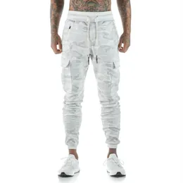 Godlikeu Summer Mens Cargo Pants CAMO WINTER CASUIL WHITE CAMOUFLAGE FITNESSスポーツトレーニングズボン