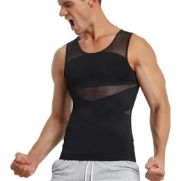 Men's Body Shapers Vest Europe And The United States High Elastic Compression A Shirts For Men Abs Shirt Slim