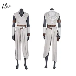 Sexy Woman Rey Cosplay Costume Adult Fancy Dress Full Set with Top and Pants Custom Size Halloween Party Comic Con Costumes