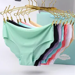 8 pezzi / lotto Mutandine per le donne Slip senza cuciture Set di biancheria intima di seta del ghiaccio Sexy Lingerie ultrasottile Mutande morbide Pantaloni comfort2778