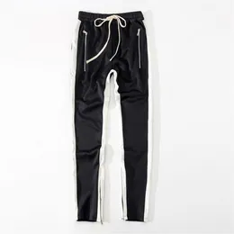 Novas calças masculinas quinta coleção zíper lateral casual moletom masculino hiphop jogger calças S-2XL 220y