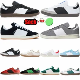 Designer utomhusskor för män kvinnor och moln vit kärna svart gummi skor grön läder platt casual sport sneakers tränare