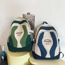 Школьные сумки, панельный рюкзак 2023, модный роскошный унисекс для ноутбука, большой вместительности, крутой для девочек-подростков, с вышивкой 231005