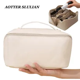 Cosmetic Bags Cases Large Capacity Travel Cosmetic Bag Multifunction Leather Makeup Bag Women Toiletries Organizer Female Storage Make Up Case Tool 231006