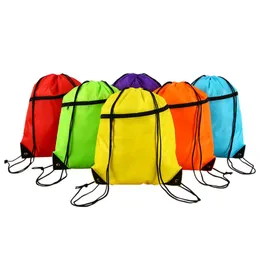 Foldable Waterproof Gym Bag Fitness Backpack Drawstring Shop Pocket Hiking Camping Beach Swimming Men Women Sports Bags SN4475