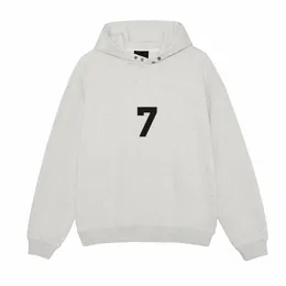 Felpa con cappuccio da uomo Design Felpe con cappuccio per uomo donna anni '90 Ragazzo Ragazza Floccaggio Lettera 7 Felpe Giacca elegante 100% puro cotone Pullover casual Stampa di lettere Taglia USA