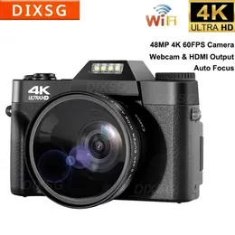 CAMCORDERS DIXSG Professional WiFi Digital Camertore 4K Camera 30 a 180 ° Flip Schermo Selile Web Adatto per i principianti Viaggi 231006