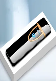 최신 USB 충전식 라이터 전자 라이터 플라미터 플라미던트 터치 스크린 스위치 화려한 바람방방 라이터 90547834474