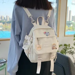 Skolväskor små kvinnors ryggsäck flickor vattentätt nylon mode japansk casual ung flickas väska kvinnlig mini mochila 231005