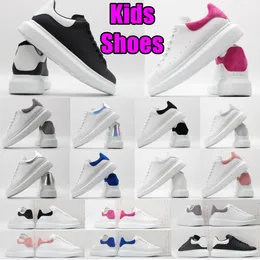 Дизайнерская детская обувь для малышей, кожаная обувь на шнуровке, детская молодежная обувь на платформе, белые, черные бархатные замшевые туфли для мальчиков и девочек, повседневные детские туфли Chaussures