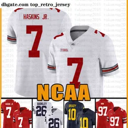 Nowe koszulki college'u NCAA Ohio State Buckeyes 97 Nick Football Bosa 7 Dwayne Haskins Jr American Football Jersey 10 Tom Brady Sevr