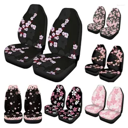 Car Seat Covers Cover Flowers Cherry Blossoms Printed S Set Of 2 Front Bucket Protector Accessories Universal Fit Most Trucks