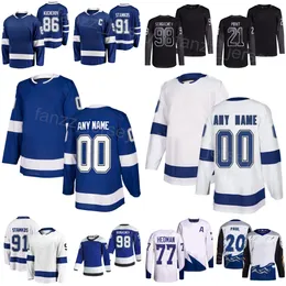 Zszyty hokej 38 Brandon Hagel Jersey 98 Michail Sergachev 77 Victor Hedman 20 Nicholas Paul 86 Nikita Kucherov 21 Brayden Point 91 Steven Stamkos Man Kobiet młodzież młodzież