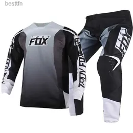 Others Apparel 2023 Gear Set 180 Leed Pants Motocross Racing Kits Mountain Offroad Black White Suit MenL231007