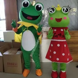 Halloween Frogs Mascot Costume Högkvalitativ tecknad temakaraktär Karneval Vuxna storlek Julfödelsedagsfest fancy outfit