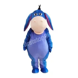 Donkey Mascot Costume High Quality Cartoon Anime Theme Character vuxna storlek Julfest utomhus reklamdräkt