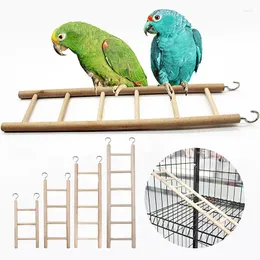 Outros suprimentos de pássaros escadas balanço pet hamsters pendurado escada scratcher brinquedos de madeira brinquedo de escalada artesanato papagaio gaiola