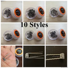 Super Juggernaut Half Staggeded Staircase Taiji Opticed Prime Clapton Clapton Twisted Wire Wrap Premade Coils Prebuilt