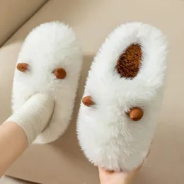 Slippers Cotton Ladies Winter Warm Home Thick Bottom Furry Women House Indoor Floor Shoe 231007