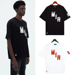НОВАЯ мужская футболка модная футболка с принтом ami для мужчин и женщин дизайнерская уличная футболка MIRIs мужские летние футболки в стиле хип-хоп с короткими рукавами размер S-XL AM2173