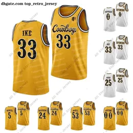 Koszykówka uczelni nosza Wyoming NCAA College Basketball Jersey Graham Ike Hunter Maldonado Drake Jeffries Brendan Wenzel Jeremiah Oden Xavier Dusell Noah Reynol