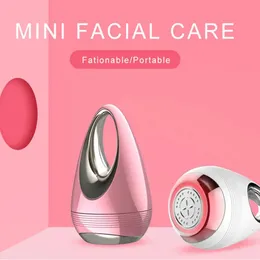 Ansiktsvårdsenheter Mikroström Skin åtdragning Massager Mini LED PON Vibration Lyftanordning AntiWrinkle Remover Tool 231007