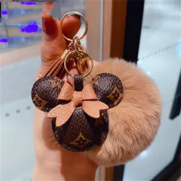 Moda tasarımcı anahtarlık fare elmas anahtar zinciri tasarım araba anahtar zincirleri çanta lehine çiçek kolye takı aksesuarları anahtarlama pu hediye