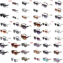 نظارة شمسية مصممة فاخرة للنساء الرجال الكبير إطار النظارات الكلاسيكية للنظارات الأشعة فوق البنفسجية للأشعة فوق البنفسجية.