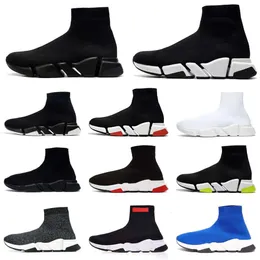 Projektanci Speeds 2.0 Buty Casual Platforme Sneaker Men Men Men Cripler Paris Socks Buty Marka Black White Blue Light Ruby Graffiti Luksusowe trampki Wysokie Treny