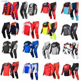 Outros vestuário motocross conjunto de equipamentos de corrida calças mx combo bmx dirt bike outfit montanha off-road terno moto cross kits para menl231007