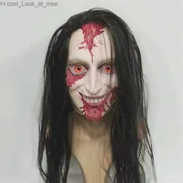 Máscaras de festa unissex assustador fantasma máscara filme mal morto ascensão horror feminino fantasma demônio máscara de látex halloween cosplay prop q231009