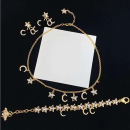 Unisex stjärna rostfritt stål halsband örnar designers metall kedjor länk tjej halsband designer märke brev punk armband smycken